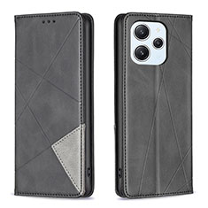 Funda de Cuero Cartera con Soporte Carcasa B07F para Xiaomi Redmi 12 4G Negro