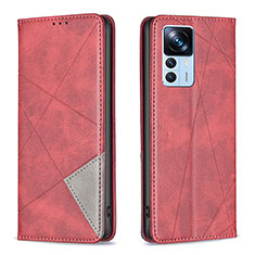 Funda de Cuero Cartera con Soporte Carcasa B07F para Xiaomi Redmi K50 Ultra 5G Rojo