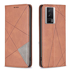 Funda de Cuero Cartera con Soporte Carcasa B07F para Xiaomi Redmi K60 5G Marron