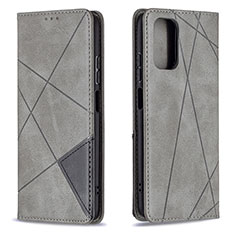 Funda de Cuero Cartera con Soporte Carcasa B07F para Xiaomi Redmi Note 10 4G Gris