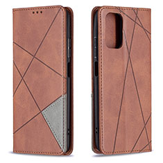 Funda de Cuero Cartera con Soporte Carcasa B07F para Xiaomi Redmi Note 10S 4G Marron