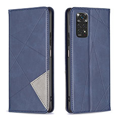 Funda de Cuero Cartera con Soporte Carcasa B07F para Xiaomi Redmi Note 11 4G (2022) Azul