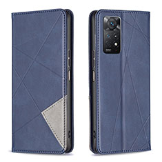 Funda de Cuero Cartera con Soporte Carcasa B07F para Xiaomi Redmi Note 11 Pro 4G Azul