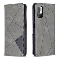 Funda de Cuero Cartera con Soporte Carcasa B07F para Xiaomi Redmi Note 11 SE 5G Gris