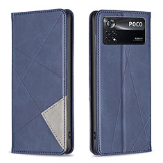 Funda de Cuero Cartera con Soporte Carcasa B07F para Xiaomi Redmi Note 11E Pro 5G Azul