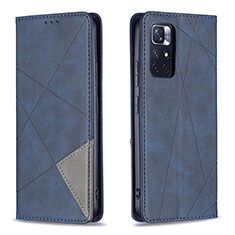 Funda de Cuero Cartera con Soporte Carcasa B07F para Xiaomi Redmi Note 11S 5G Azul