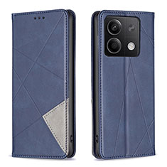 Funda de Cuero Cartera con Soporte Carcasa B07F para Xiaomi Redmi Note 13 5G Azul