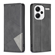 Funda de Cuero Cartera con Soporte Carcasa B07F para Xiaomi Redmi Note 13 Pro+ Plus 5G Negro