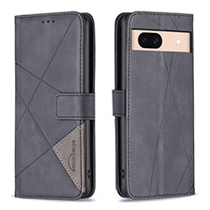 Funda de Cuero Cartera con Soporte Carcasa B08F para Google Pixel 8a 5G Negro