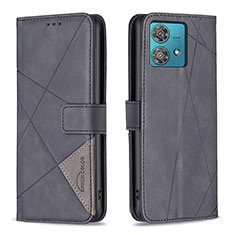 Funda de Cuero Cartera con Soporte Carcasa B08F para Motorola Moto Edge 40 Neo 5G Negro