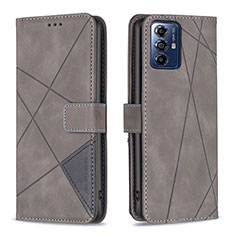 Funda de Cuero Cartera con Soporte Carcasa B08F para Motorola Moto G Play Gen 2 Gris