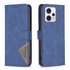 Funda de Cuero Cartera con Soporte Carcasa B08F para Motorola Moto G13 Azul