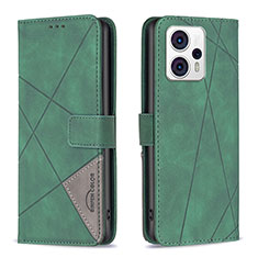 Funda de Cuero Cartera con Soporte Carcasa B08F para Motorola Moto G13 Verde