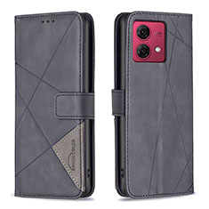 Funda de Cuero Cartera con Soporte Carcasa B08F para Motorola Moto G84 5G Negro