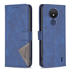 Funda de Cuero Cartera con Soporte Carcasa B08F para Nokia C21 Azul