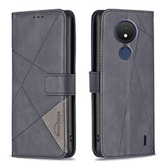 Funda de Cuero Cartera con Soporte Carcasa B08F para Nokia C21 Negro