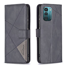 Funda de Cuero Cartera con Soporte Carcasa B08F para Nokia G11 Negro