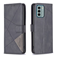 Funda de Cuero Cartera con Soporte Carcasa B08F para Nokia G22 Negro