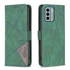 Funda de Cuero Cartera con Soporte Carcasa B08F para Nokia G22 Verde