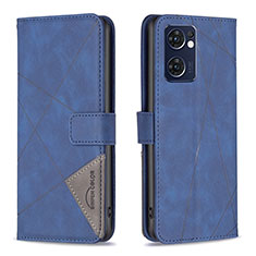 Funda de Cuero Cartera con Soporte Carcasa B08F para OnePlus Nord CE 2 5G Azul