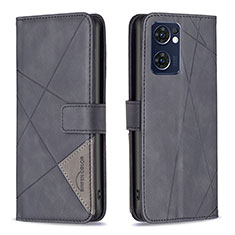 Funda de Cuero Cartera con Soporte Carcasa B08F para OnePlus Nord CE 2 5G Negro