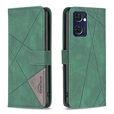 Funda de Cuero Cartera con Soporte Carcasa B08F para OnePlus Nord CE 2 5G Verde