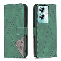 Funda de Cuero Cartera con Soporte Carcasa B08F para Oppo A79 5G Verde