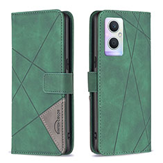 Funda de Cuero Cartera con Soporte Carcasa B08F para Oppo F21s Pro 5G Verde