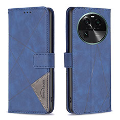 Funda de Cuero Cartera con Soporte Carcasa B08F para Oppo Find X6 Pro 5G Azul