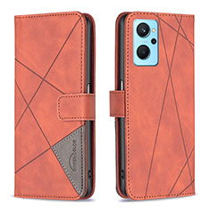 Funda de Cuero Cartera con Soporte Carcasa B08F para Oppo K10 4G Naranja