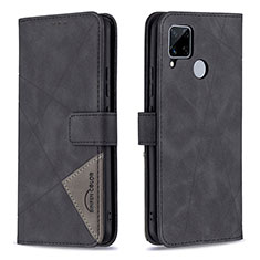 Funda de Cuero Cartera con Soporte Carcasa B08F para Realme 7i RMX2193 Negro