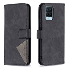 Funda de Cuero Cartera con Soporte Carcasa B08F para Realme 8 Pro Negro