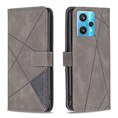 Funda de Cuero Cartera con Soporte Carcasa B08F para Realme 9 4G Gris