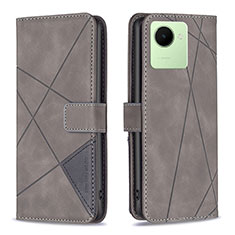 Funda de Cuero Cartera con Soporte Carcasa B08F para Realme C30 Gris