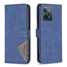 Funda de Cuero Cartera con Soporte Carcasa B08F para Realme C31 Azul