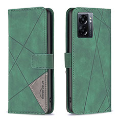 Funda de Cuero Cartera con Soporte Carcasa B08F para Realme Narzo 50 5G Verde