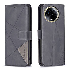 Funda de Cuero Cartera con Soporte Carcasa B08F para Realme V50s 5G Negro