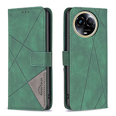 Funda de Cuero Cartera con Soporte Carcasa B08F para Realme V50s 5G Verde