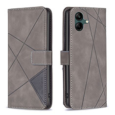 Funda de Cuero Cartera con Soporte Carcasa B08F para Samsung Galaxy A05 Gris