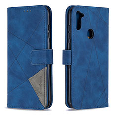 Funda de Cuero Cartera con Soporte Carcasa B08F para Samsung Galaxy A11 Azul