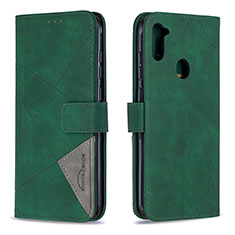 Funda de Cuero Cartera con Soporte Carcasa B08F para Samsung Galaxy A11 Verde