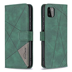 Funda de Cuero Cartera con Soporte Carcasa B08F para Samsung Galaxy A22s 5G Verde