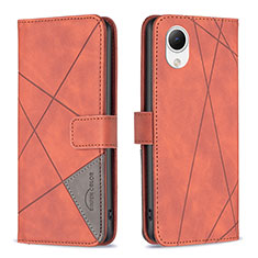 Funda de Cuero Cartera con Soporte Carcasa B08F para Samsung Galaxy A23 5G SC-56C Naranja