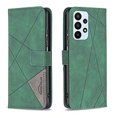 Funda de Cuero Cartera con Soporte Carcasa B08F para Samsung Galaxy A23 5G Verde