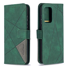 Funda de Cuero Cartera con Soporte Carcasa B08F para Samsung Galaxy A52 4G Verde