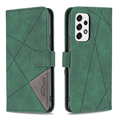 Funda de Cuero Cartera con Soporte Carcasa B08F para Samsung Galaxy A53 5G Verde