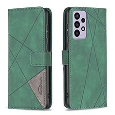 Funda de Cuero Cartera con Soporte Carcasa B08F para Samsung Galaxy A73 5G Verde