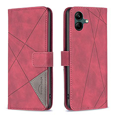 Funda de Cuero Cartera con Soporte Carcasa B08F para Samsung Galaxy F14 5G Rojo