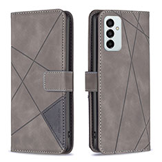 Funda de Cuero Cartera con Soporte Carcasa B08F para Samsung Galaxy F23 5G Gris