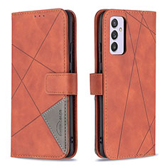 Funda de Cuero Cartera con Soporte Carcasa B08F para Samsung Galaxy F54 5G Naranja